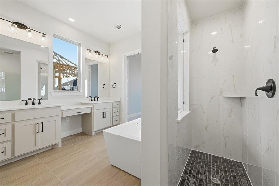 Furnished interior view inside a new home in Star Trail, Prosper (Image 9).