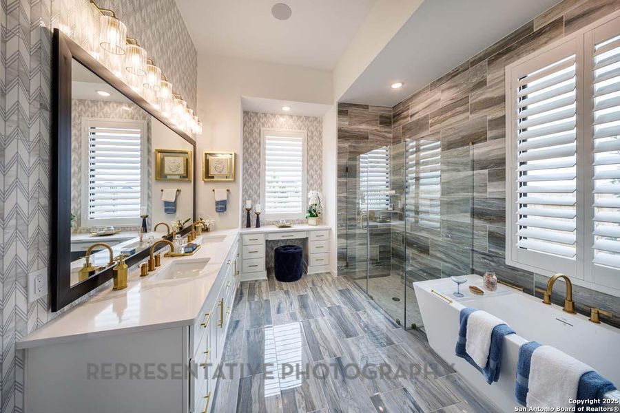 Furnished interior view inside a new home in Esperanza, Boerne (Image 25). Furnished interior view inside a new home in Esperanza, Boerne (Image 25).