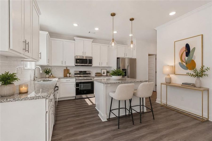 Furnished interior view inside a new home in Clark Farms, Flowery Branch (Image 8).