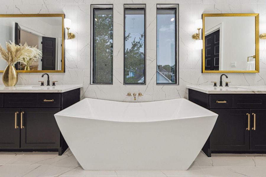Soak your cares away in the large soaking tub Soak your cares away in the large soaking tub