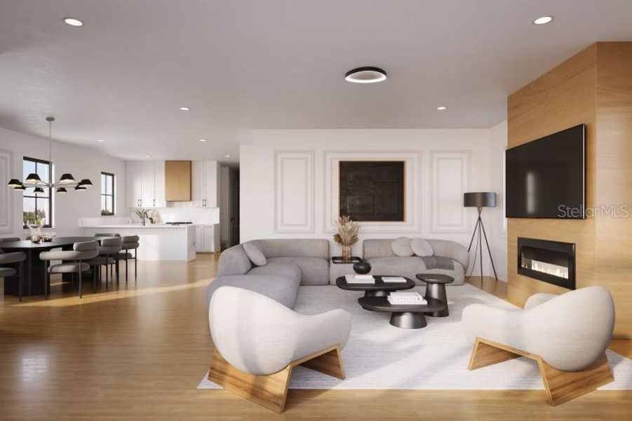 Furnished interior view inside a new home in Lakeview Village Estates, Winter Garden (Image 2). Furnished interior view inside a new home in Lakeview Village Estates, Winter Garden (Image 2).