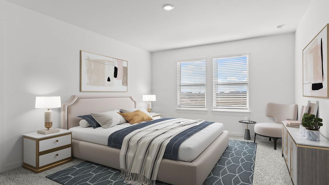 Furnished interior view inside a new home in Villarosa at Tamarron, Katy (Image 14).