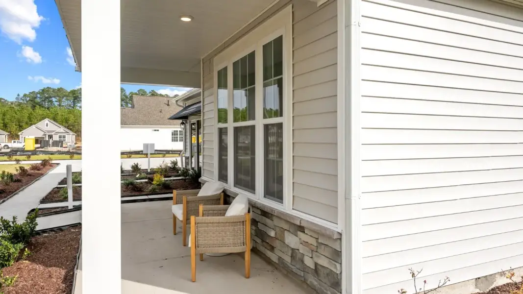 Exterior details and patio area of a home in Chambray, New Bern (Image 2). Exterior details and patio area of a home in Chambray, New Bern (Image 2).