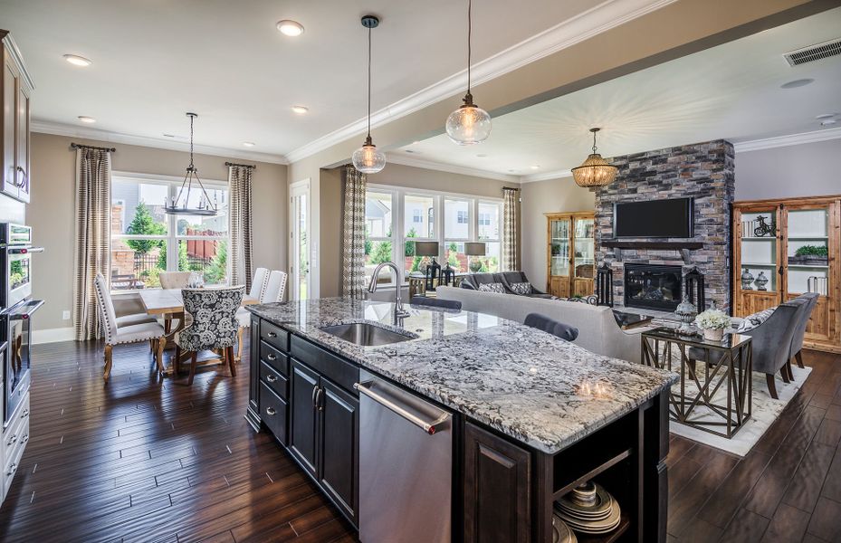 Large Open Kitchen in new home construction at Willow Ridge Nolensville (Williamson County)