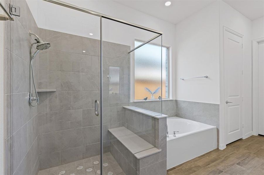 Huge shower & garden tub