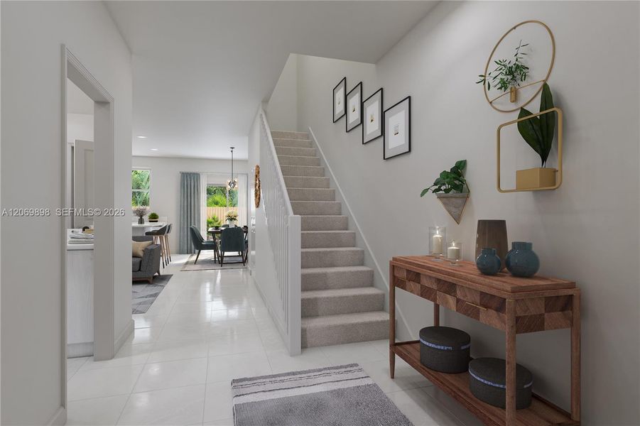 Furnished interior view inside a new home in Breezewood, Miami (Image 8).