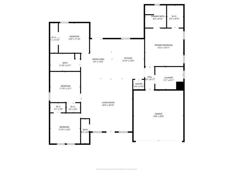 2D floor plan layout of this home in , Grandview, TX (Image 3).