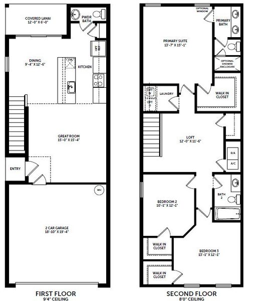 2D floor plan layout for the Malory by Hartizen Homes in Delaney Reserve, Deland, FL (Image 3).