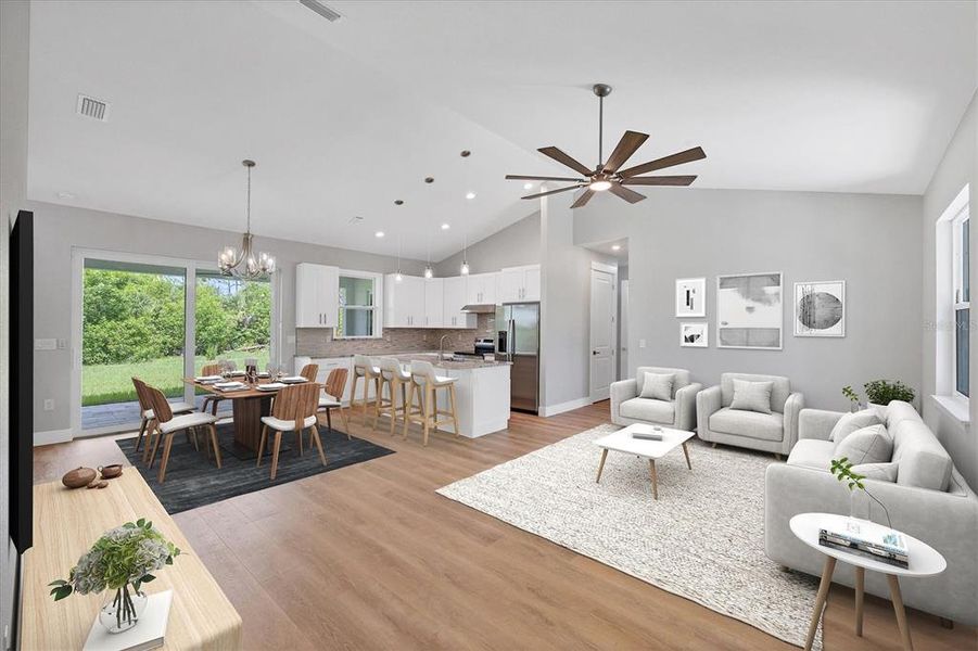 Furnished interior view inside a new home in , Port Charlotte (Image 2). Furnished interior view inside a new home in , Port Charlotte (Image 2).