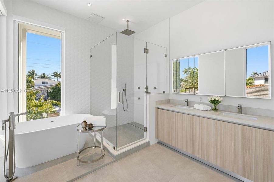 Furnished interior view inside a new home in , Miami Beach (Image 17). Furnished interior view inside a new home in , Miami Beach (Image 17).