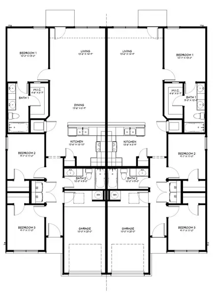 2D floor plan layout of this home in The Preserve At Thousand Oaks Duplexes, Killeen, TX (Image 2). 2D floor plan layout of this home in The Preserve At Thousand Oaks Duplexes, Killeen, TX (Image 2).