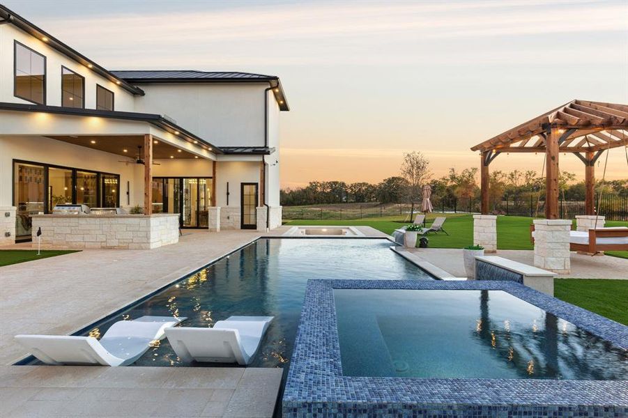 Exterior details and patio area of a home in , Bartonville (Image 2). Exterior details and patio area of a home in , Bartonville (Image 2).