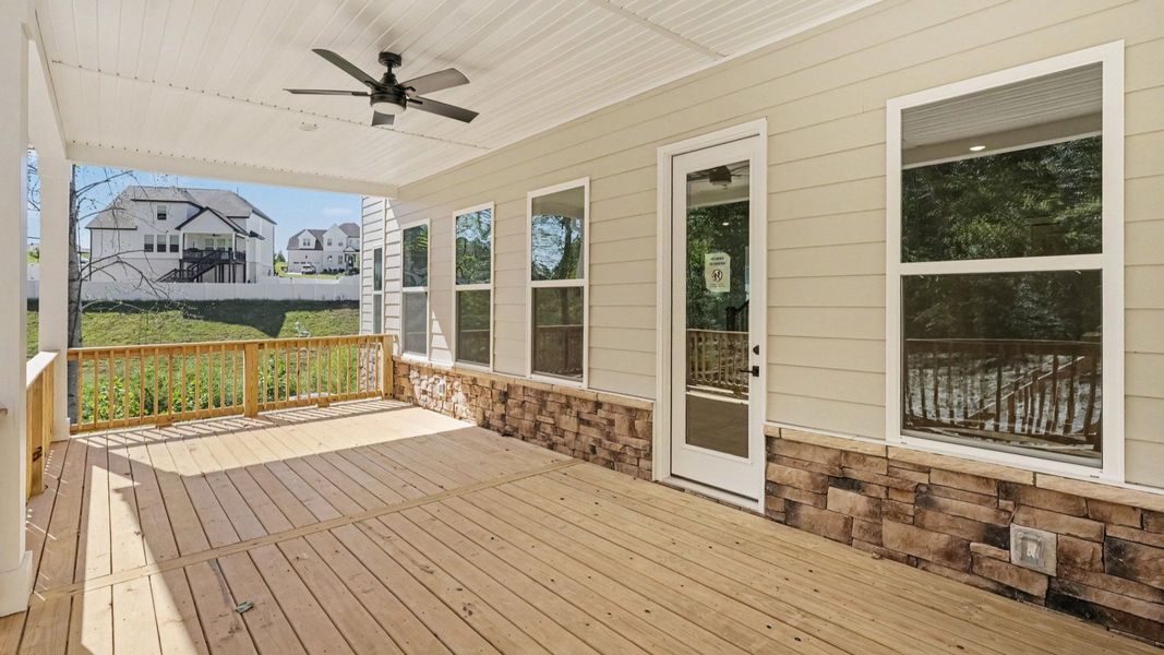 Back porch perfect for hosting outside activities Back porch perfect for hosting outside activities