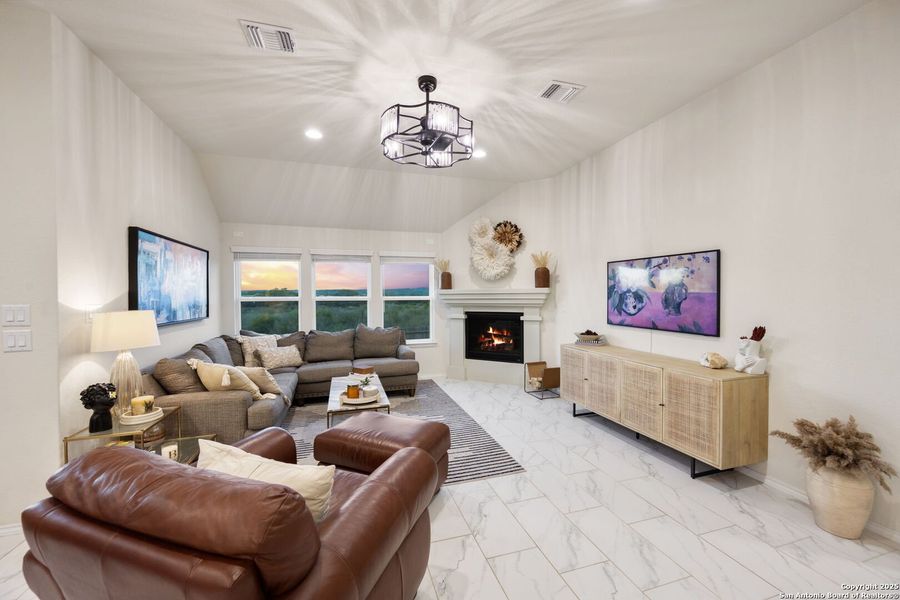 Furnished interior view inside a new home in , New Braunfels (Image 13). Furnished interior view inside a new home in , New Braunfels (Image 13).