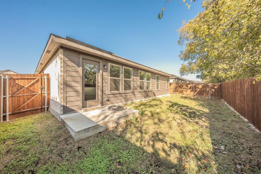 Exterior details and patio area of a home in , Fort Worth (Image 3). Exterior details and patio area of a home in , Fort Worth (Image 3).