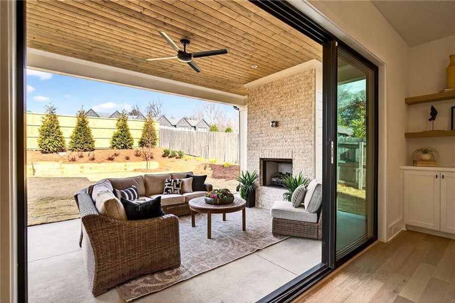 Exterior details and patio area of a home in , Brookhaven (Image 31).