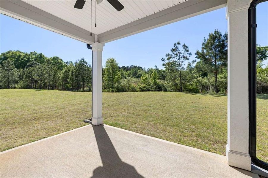 Exterior details and patio area of a home in Wildwood, Covington (Image 26). Exterior details and patio area of a home in Wildwood, Covington (Image 26).