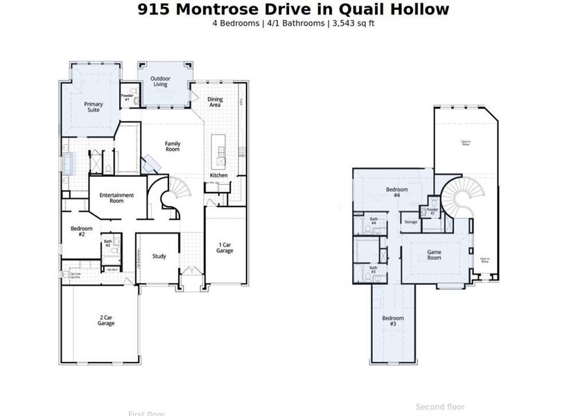 2D floor plan layout of this home in Quail Hollow: 62ft. lots, Rockwall, TX (Image 2). 2D floor plan layout of this home in Quail Hollow: 62ft. lots, Rockwall, TX (Image 2).