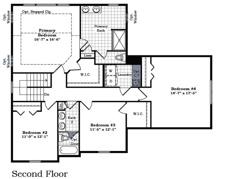 2D floor plan layout for the The Briarhaven III by Norfolk Homes in Coronado Estates, Jackson, MI (Image 4).