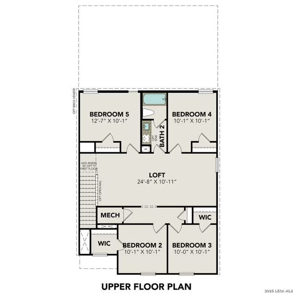 2D floor plan layout of this home in Applewhite Meadows, San Antonio, TX (Image 3).