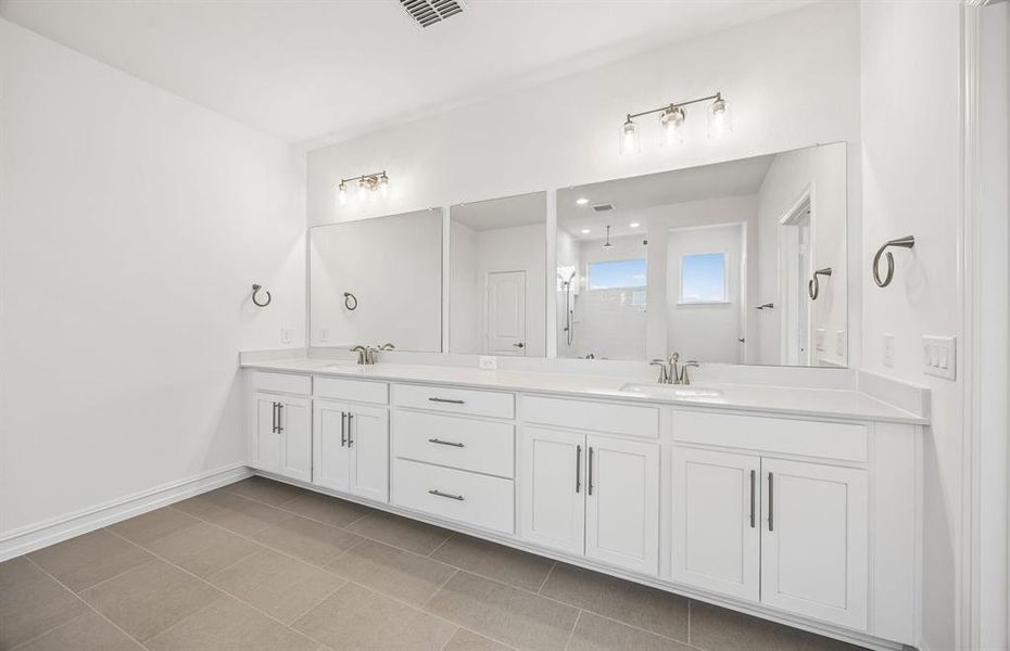 Owners bathroom with double vanity Owners bathroom with double vanity