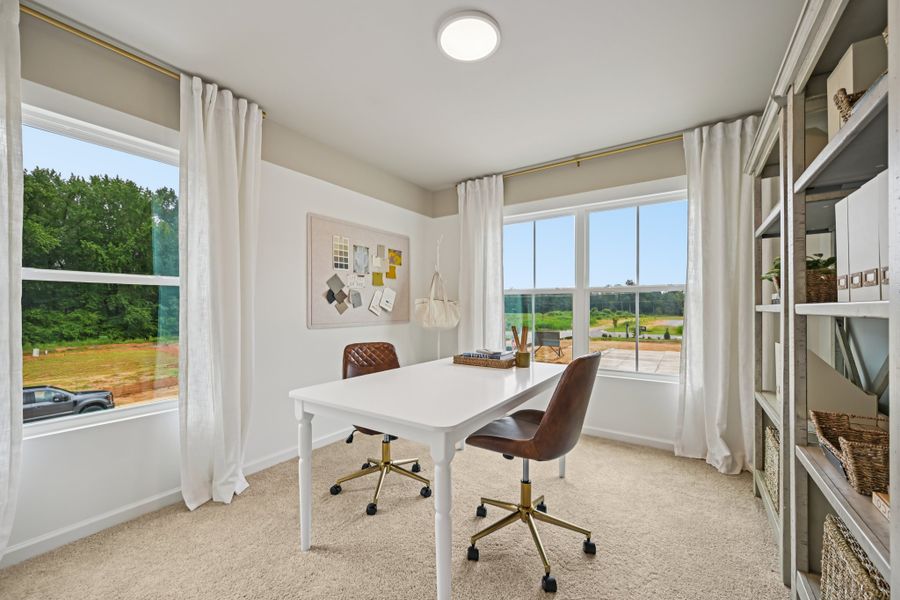 Representative furnished interior of a home built from the Camellia by Ashton Woods in Towns at Crescent Mills, Wilson's Mills (Image 15).