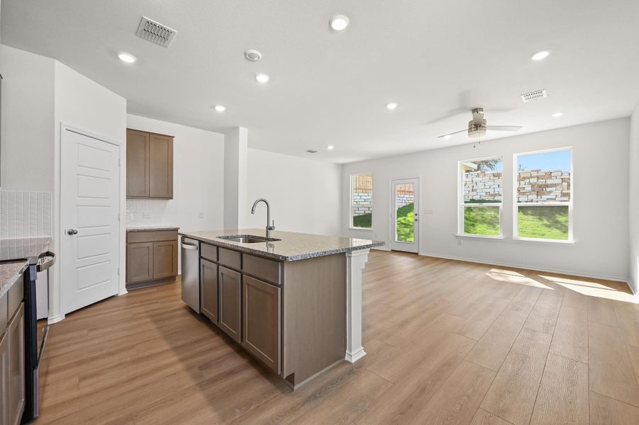 Furnished interior view inside a new home in Creekside at Estancia, Austin (Image 7).