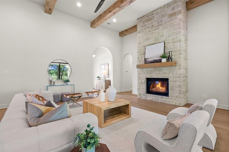 Furnished interior view inside a new home in , Weatherford (Image 17).