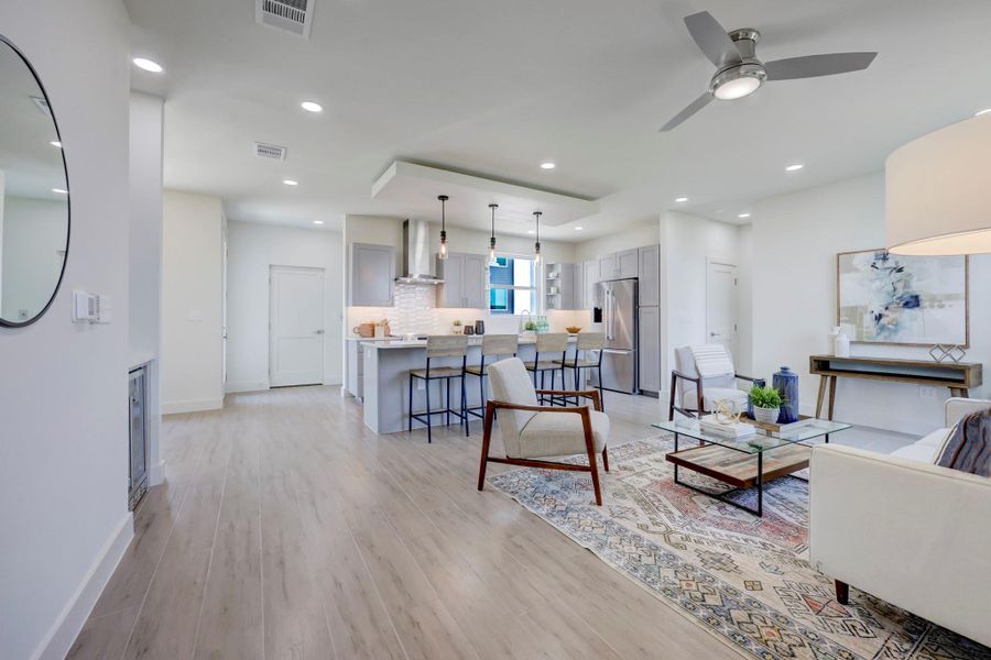 VIEW LOOKING TOWARDS THE ELEVATOR STRAIGHT AHEAD. #921, FLOOR PLAN A. VIEW LOOKING TOWARDS THE ELEVATOR STRAIGHT AHEAD. #921, FLOOR PLAN A.