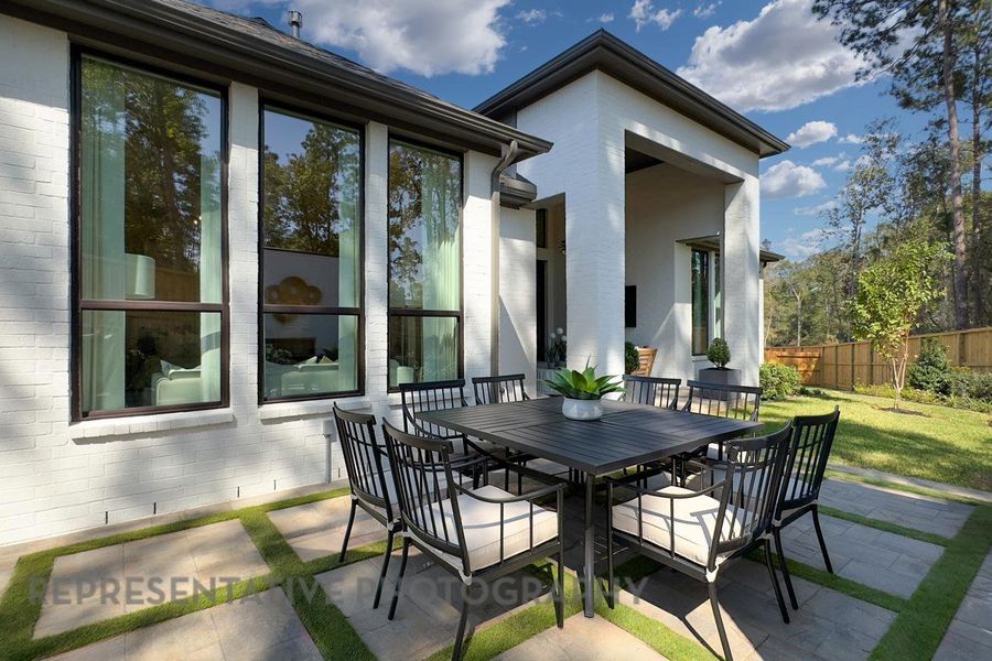 Exterior details and patio area of a home in Fulbrook on Fulshear Creek, Fulshear (Image 22). Exterior details and patio area of a home in Fulbrook on Fulshear Creek, Fulshear (Image 22).