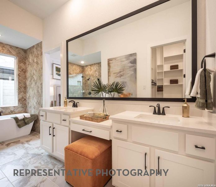 Furnished interior view inside a new home in Prominence, San Antonio (Image 20).