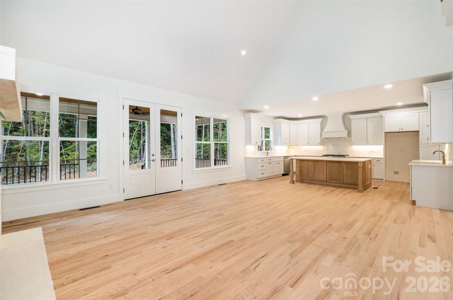Living room looking towards kitchen Living room looking towards kitchen