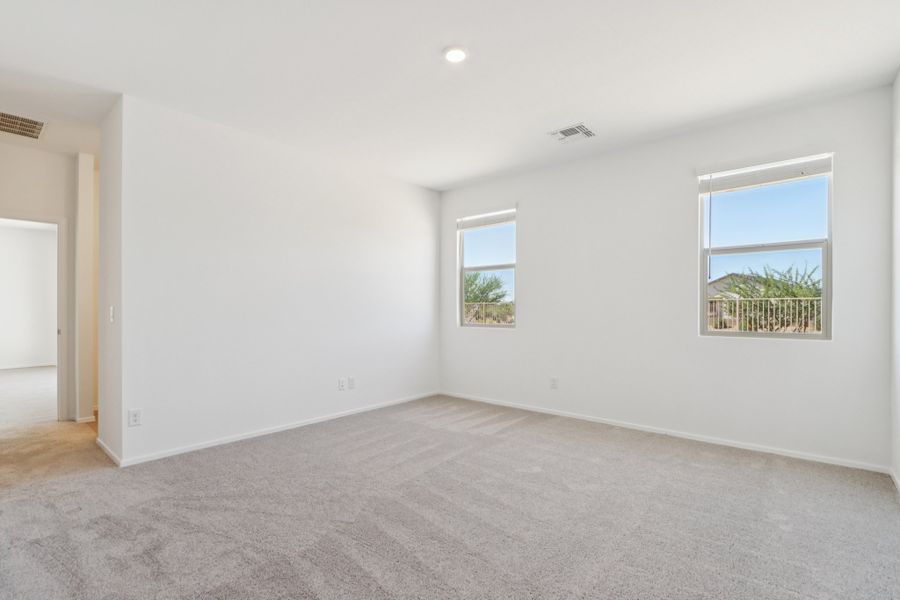 Primary suite. Finishes and options may vary by community.