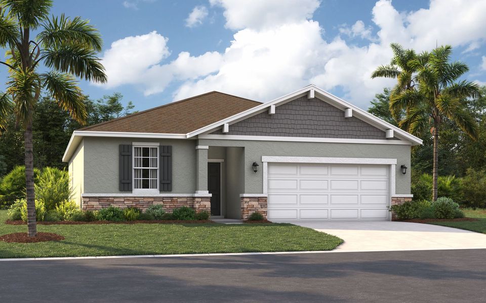 Representative exterior photo of a completed home built from the The Portland by Stanley Martin Homes in Kentucky Square, Sanford, FL (Image 14).