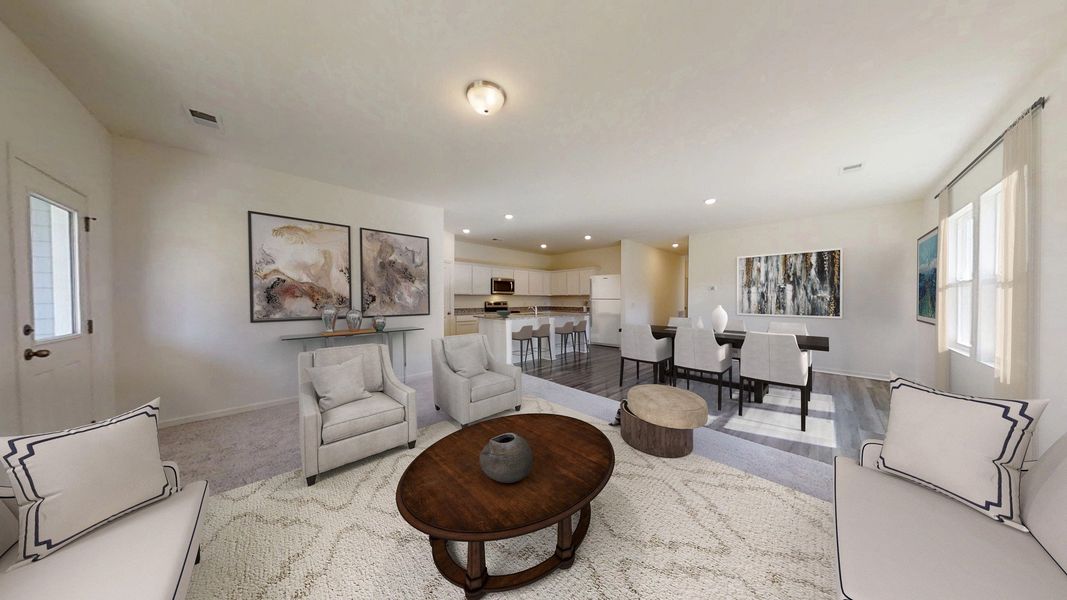 Representative furnished interior of a home built from the Prism by Starlight Homes in Eagles Landing, Elgin (Image 4).
