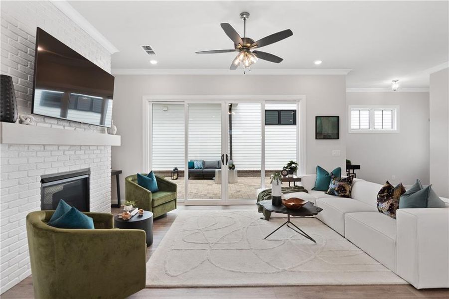 Furnished interior view inside a new home in Promenade at Sawnee Village, Cumming (Image 9). Furnished interior view inside a new home in Promenade at Sawnee Village, Cumming (Image 9).