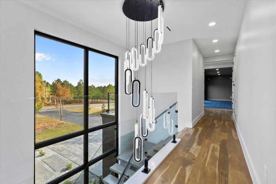 Upstairs Corridor connecting 3 bedrooms with mediaroom and gym. Upstairs Corridor connecting 3 bedrooms with mediaroom and gym.