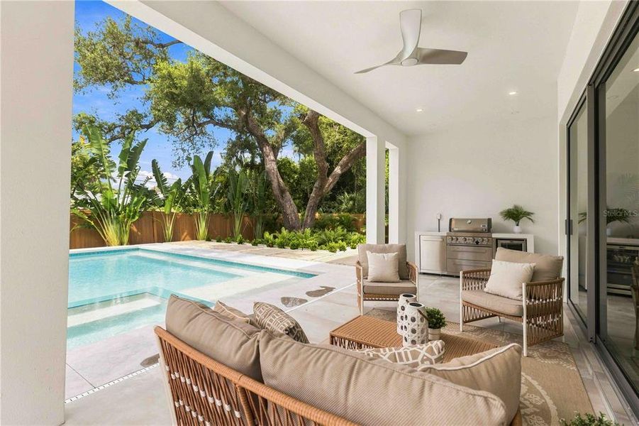 Exterior details and patio area of a home in , Sarasota (Image 30).