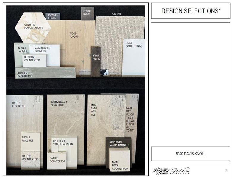 Design selections - Representative photo