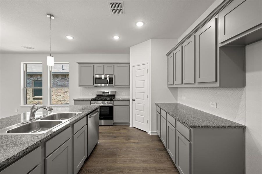 Furnished interior view inside a new home in Baker Farms, Cleburne (Image 4). Furnished interior view inside a new home in Baker Farms, Cleburne (Image 4).