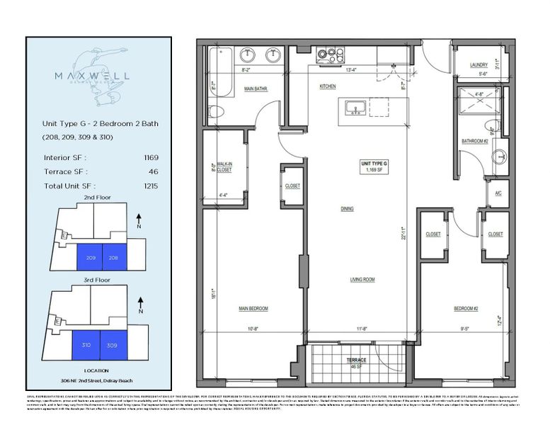 2D floor plan layout of this home in , Delray Beach, FL (Image 4).