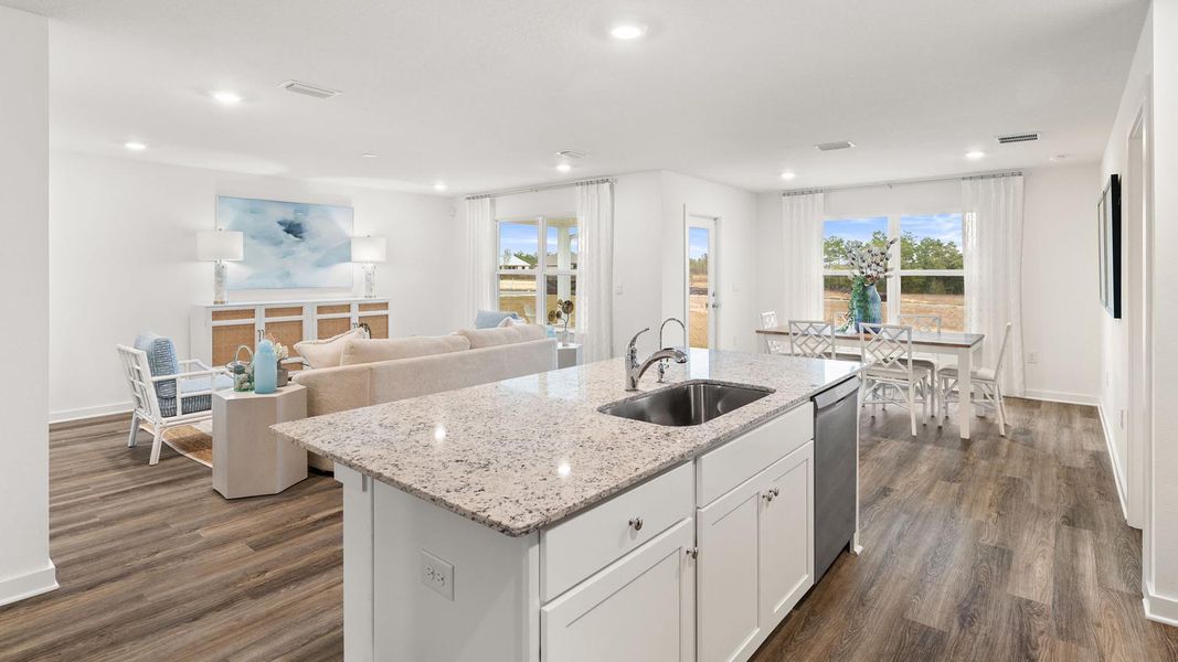Furnished interior view inside a new home in Magnolia at the Bluffs Phase 3, Freeport (Image 10).