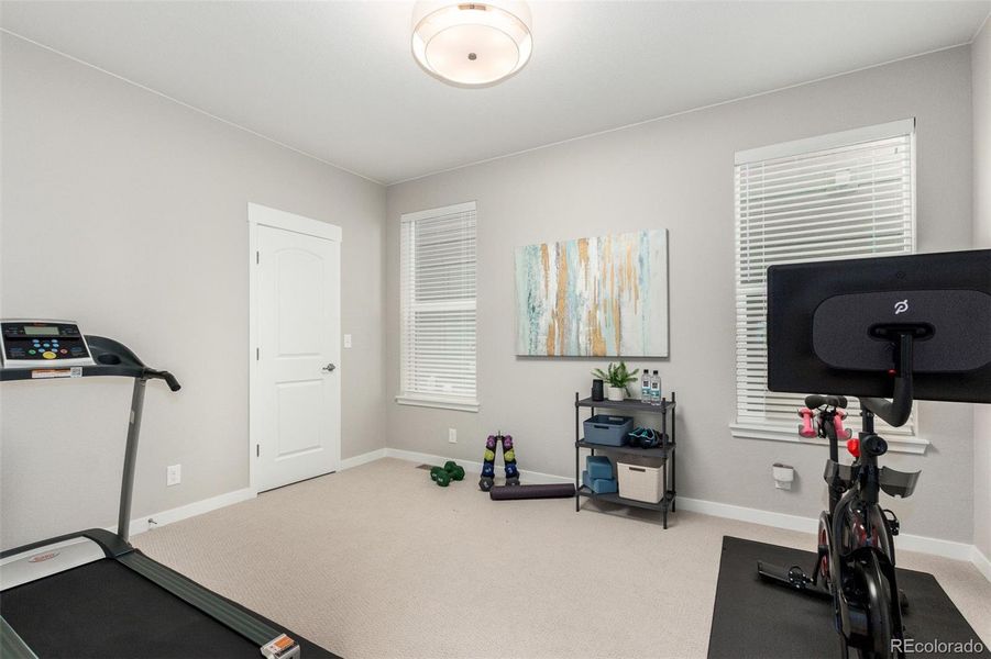 Bedroom #3 - used as an exercise room with walk-in closet Bedroom #3 - used as an exercise room with walk-in closet