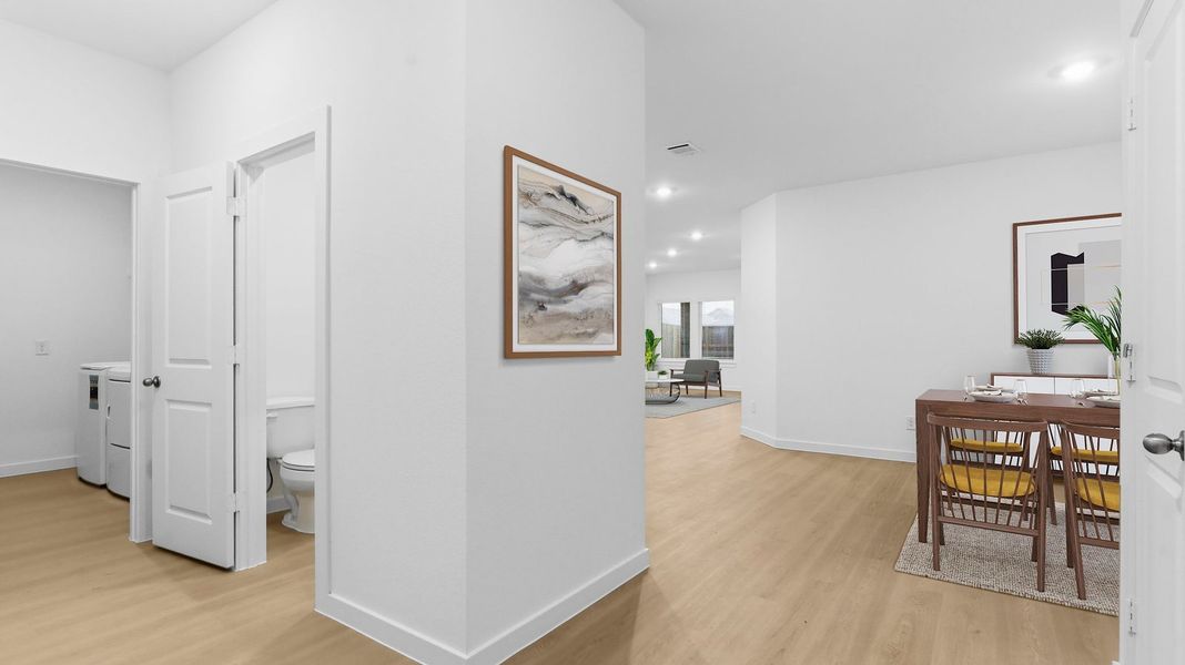 Furnished interior view inside a new home in Lakes at Westland Ranch, League City (Image 4).