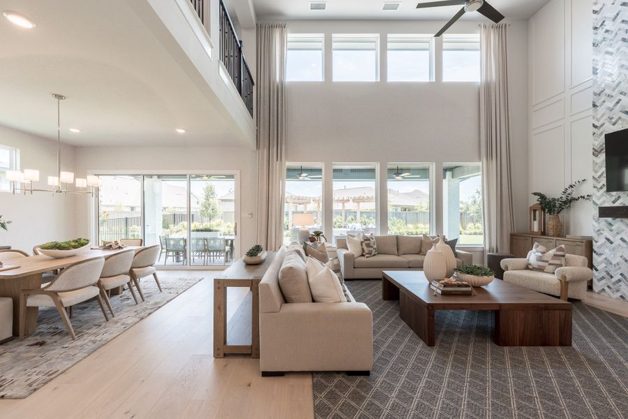Representative furnished interior of a home built from the Woodbridge by Tri Pointe Homes in Bridgeland, Cypress (Image 9).