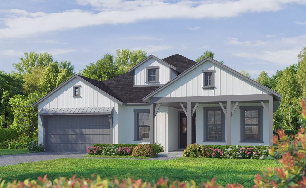 Representative exterior photo of a completed home built from the Sawgrass - Elite Series | 60' Wide Lots by ICI Homes in Oakbend, Venice, FL (Image 5). Representative exterior photo of a completed home built from the Sawgrass - Elite Series | 60' Wide Lots by ICI Homes in Oakbend, Venice, FL (Image 5).