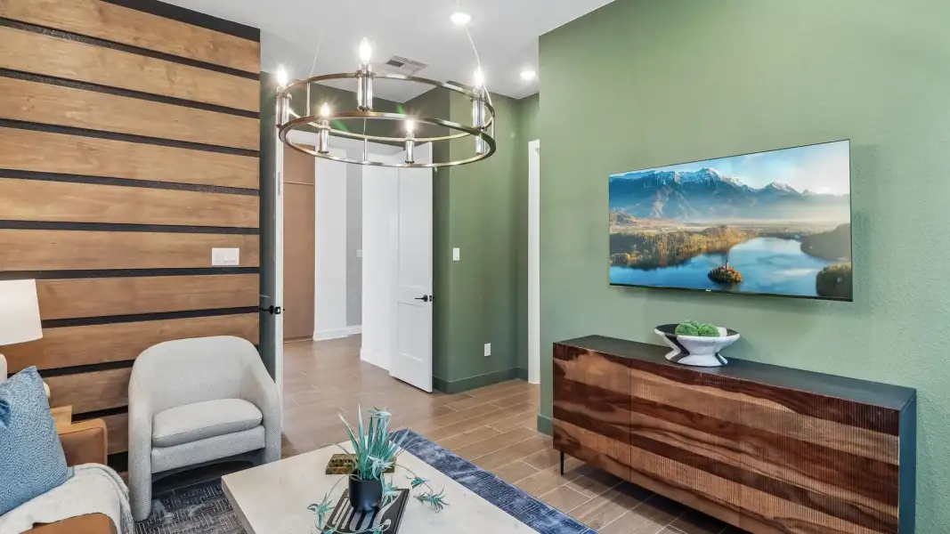 Representative furnished interior of a home built from the Lauren by Chesmar Homes in Audubon, Magnolia (Image 5).