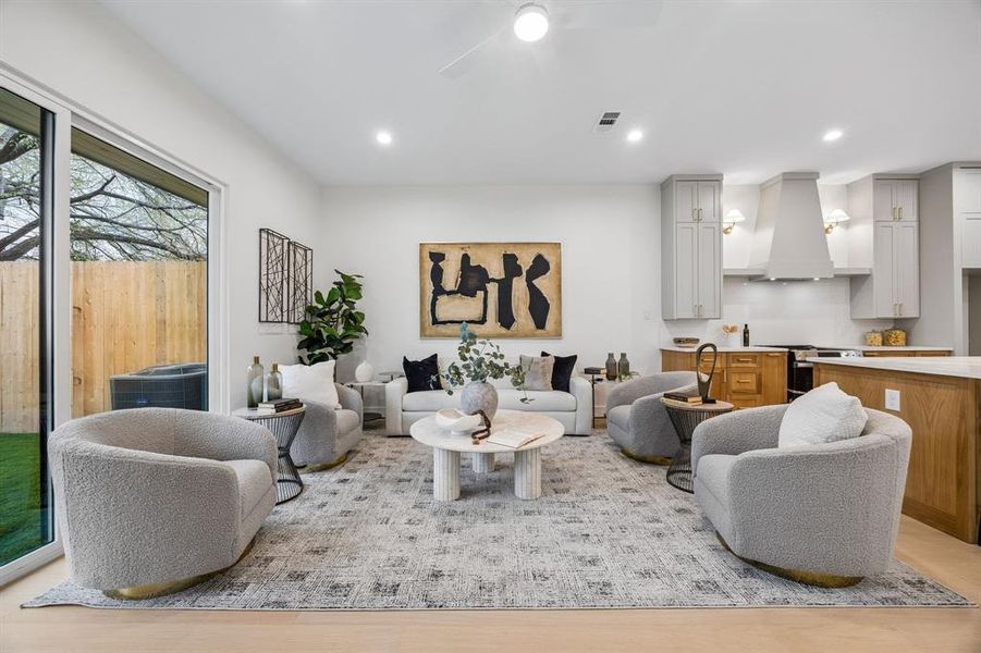 Furnished interior view inside a new home in , Dallas (Image 11).