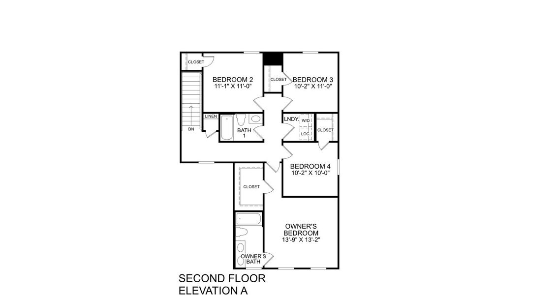 2D floor plan layout of this home in Aspen Meadows, Hampton, GA (Image 5).
