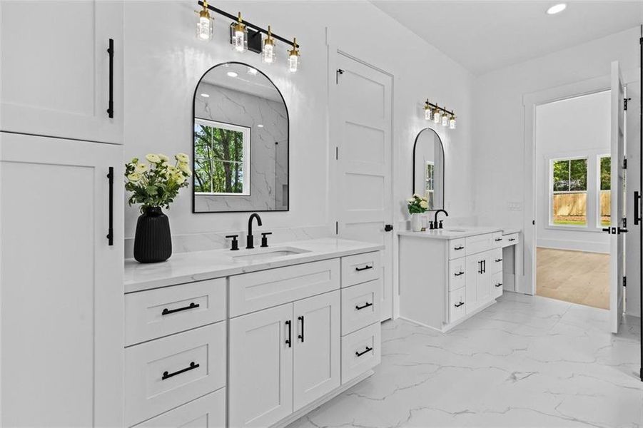 Furnished interior view inside a new home in , Monroe (Image 18).